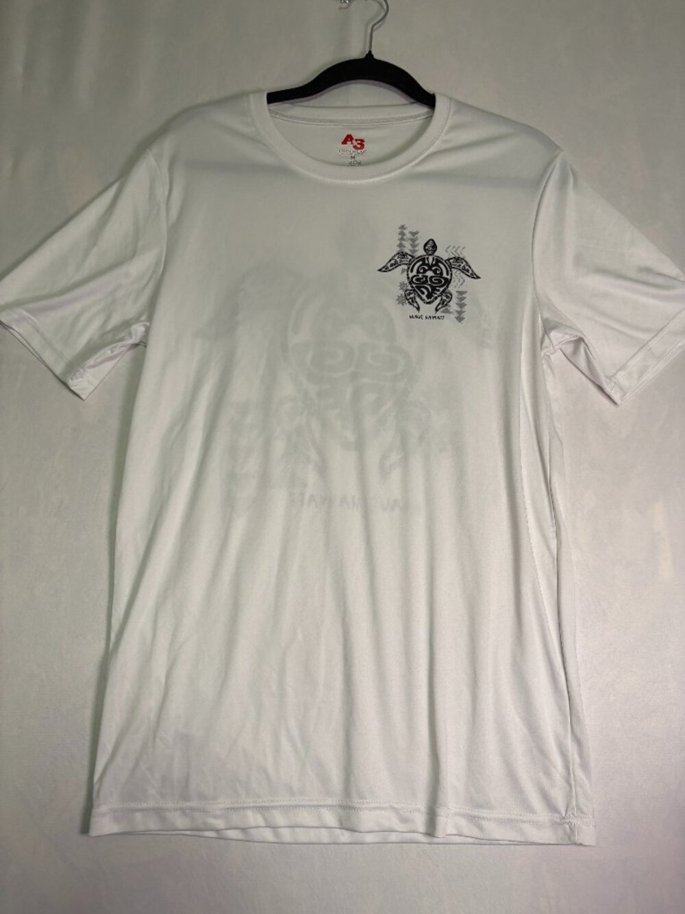 A4 Coolwear Maui Hawaii Tribal Sea Turtle Graphic Dri Fit T-Shirt M